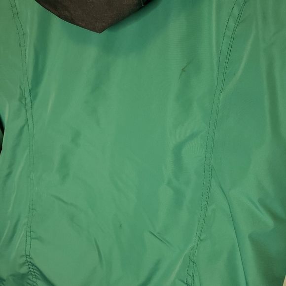 Fog by London Fog Shell Jacket Turquoise Blue Grey Gray White size 16 Junior - Picture 6 of 8